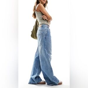 ASOS Stradivarius STR baggy jeans in medium wash blue